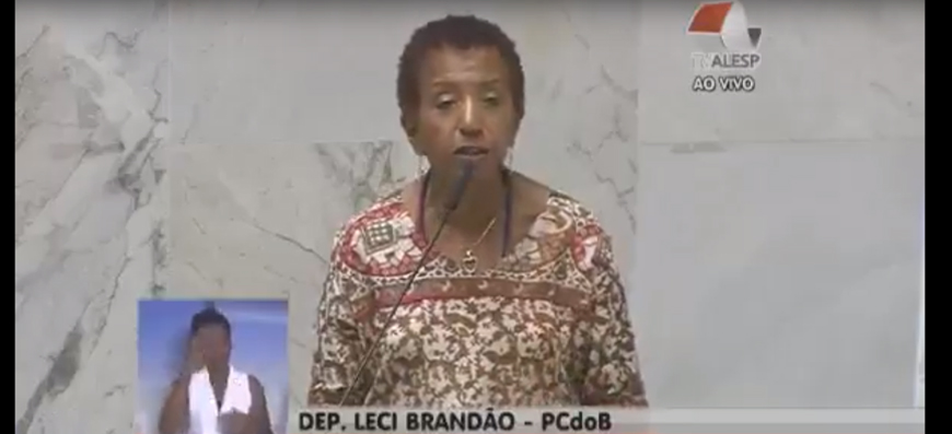 Deputada Leci Brandão (PCdoB) defende trabalhadores da Fundação Florestal em pronunciamento