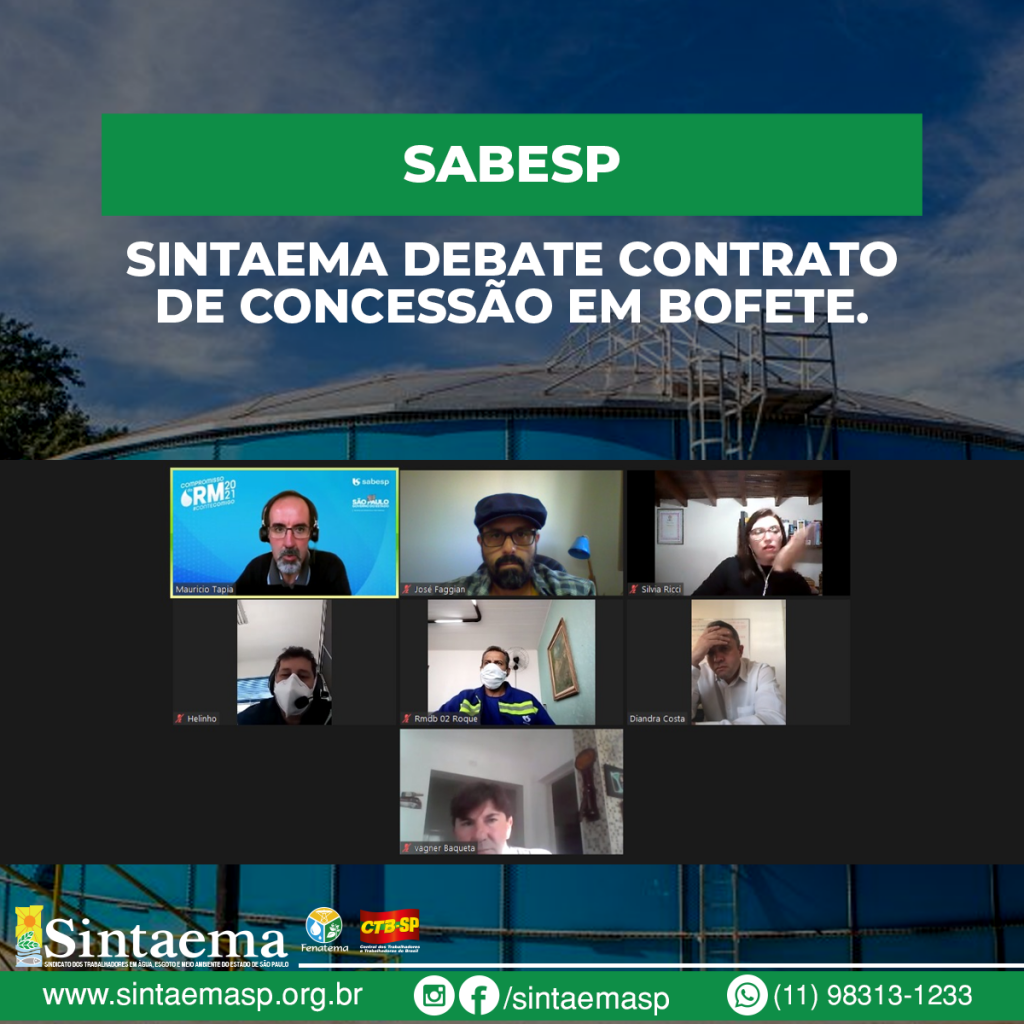 Sabesp Sintaema Debate Contrato De Concessão Em Bofete Sindicato Dos Trabalhadores Em Água 9900