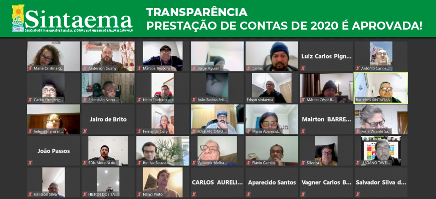 TRANSPARÊNCIA | PRESTAÇÃO DE CONTAS DE 2020 É APROVADA
