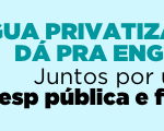 banner contra privatização meio