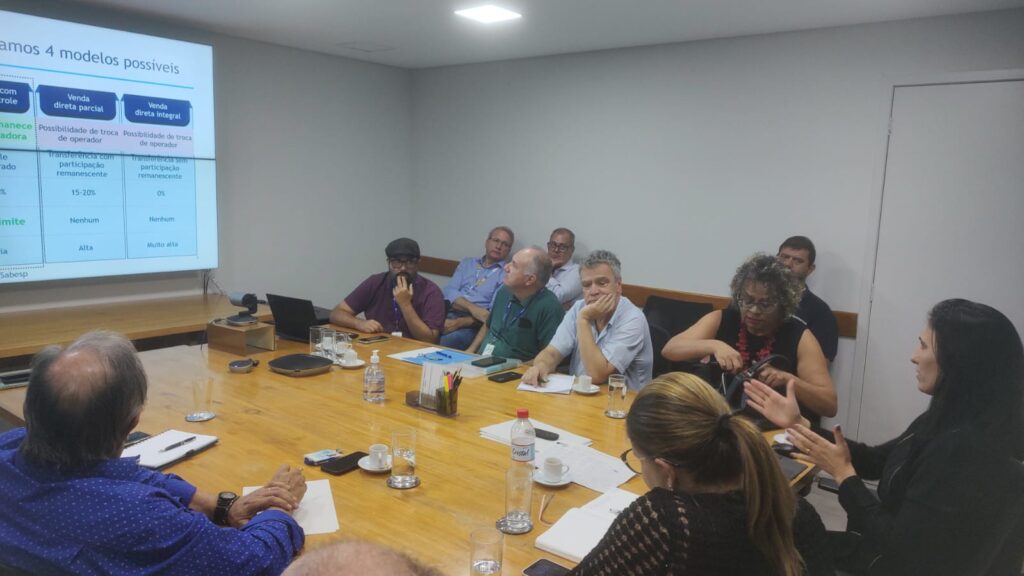 Sintaema em reunião com Natália Resende: “Privatizar a Sabesp é um ...